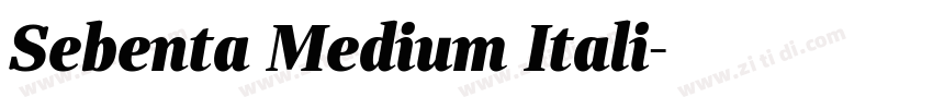 Sebenta Medium Itali字体转换